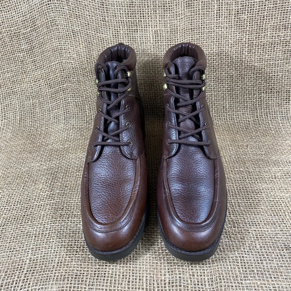 Vintage Lacers Boots Booties Oxfords Brown Leather Ankle Danexx Size 7.5 M - Picture 8 of 11